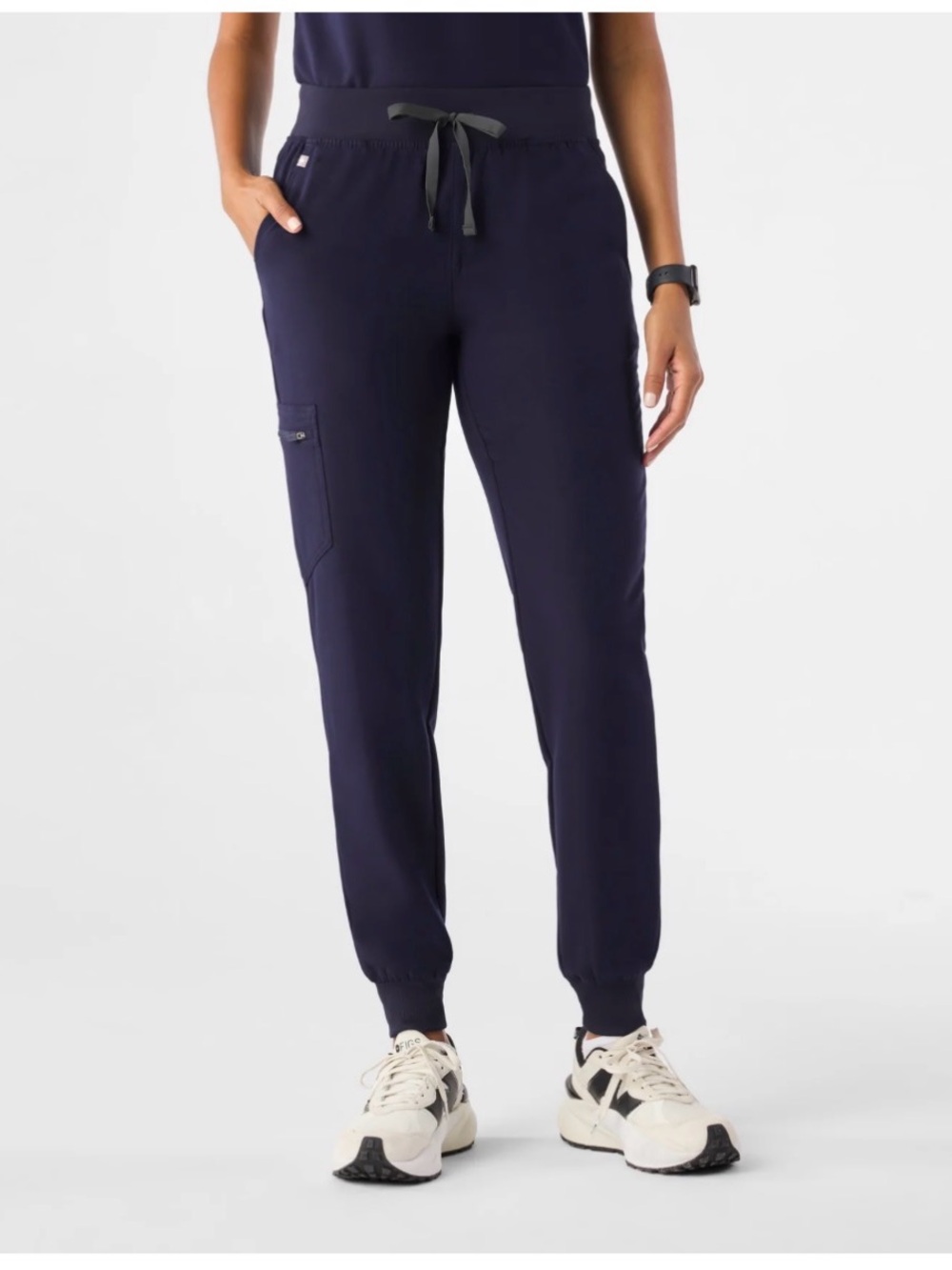 Figs Navy Drawstring Jogger Pants with Cargo Pocket